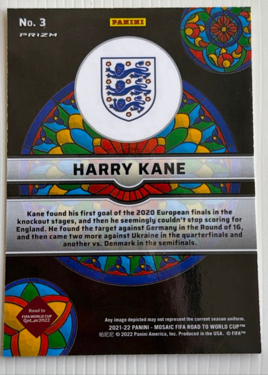 2021-22 Panini Mosaic FIFA Road to World Cup - Stained Glass #3 Harry Kane, foto 2