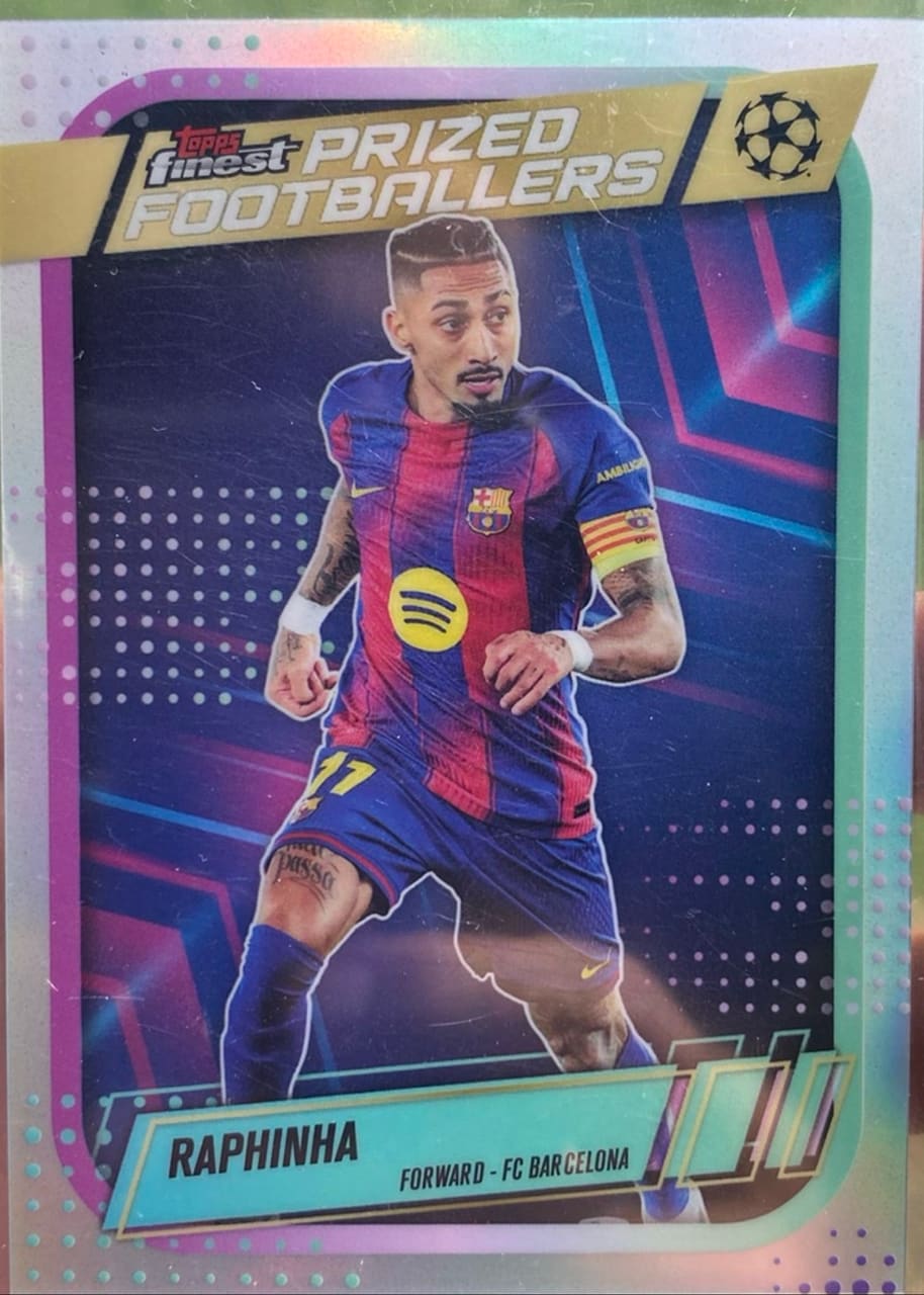 2026 Topps Finest Prized Footballers Raphinha