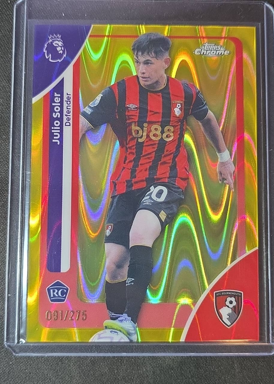 2025 Topps Chrome Premier League Julio Soler · Numerada 091/275