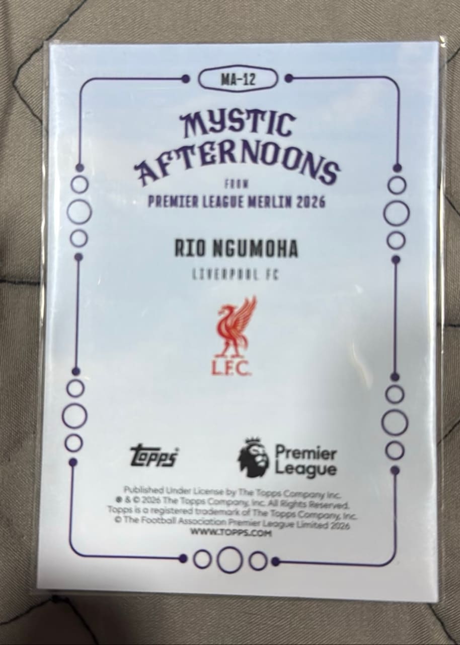 2026 Topps Premier League Merlin Mystic Afternoons Rio Ngumoha, foto 2
