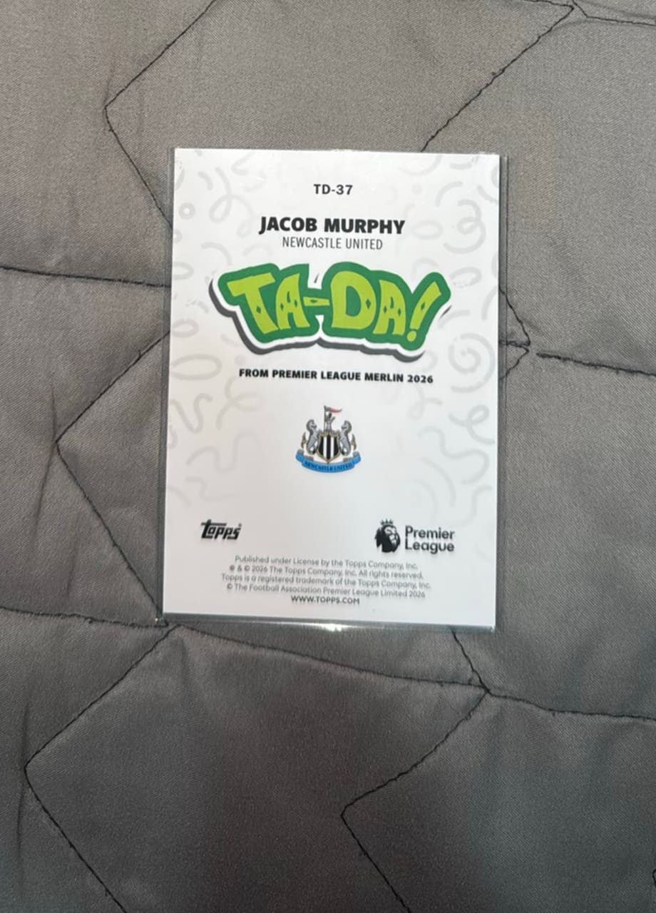 2026 Topps Premier League Merlin Ta-Da! Jacob Murphy, foto 2