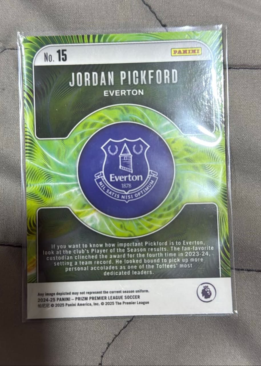 2024-25 Panini Prizm Premier League Soccer Jordan Pickford, foto 2