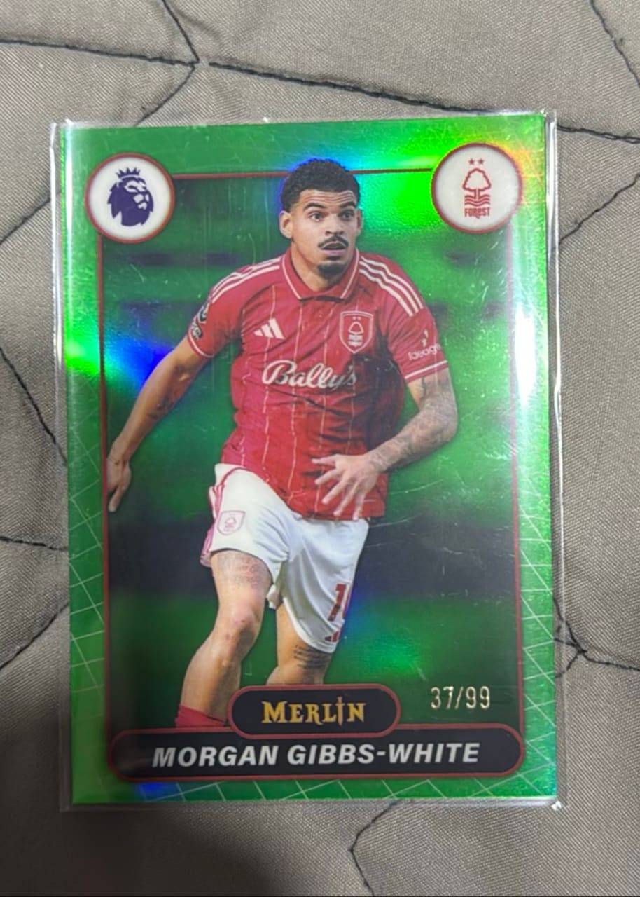 2024-25 Topps Merlin Premier League Morgan Gibbs-White · Numerada 37/99