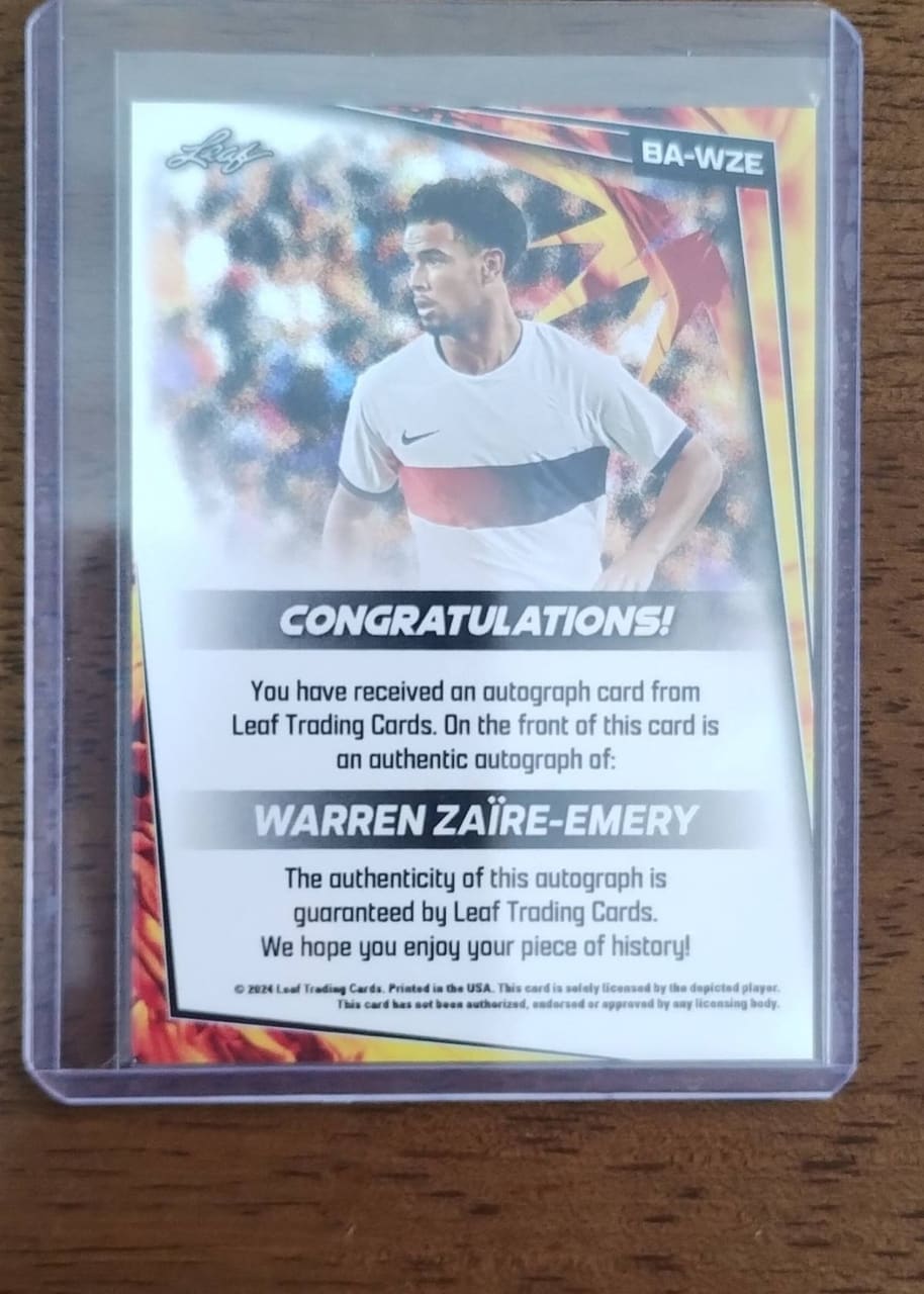 2024 Leaf Trading Cards Leaf Warren Zaïre-Emery, foto 2