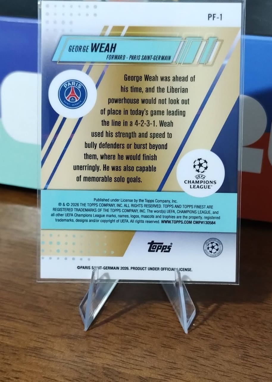 2026 Topps Finest Prizm Footballers George Weah, foto 2