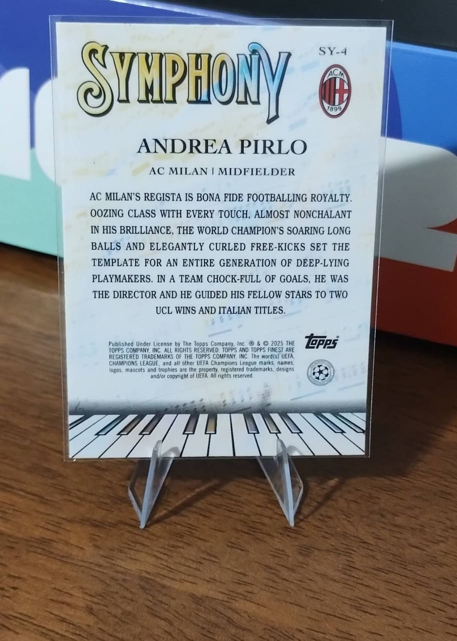 2025 Topps Finest UEFA Champions League Symphony Andrea Pirlo, foto 2