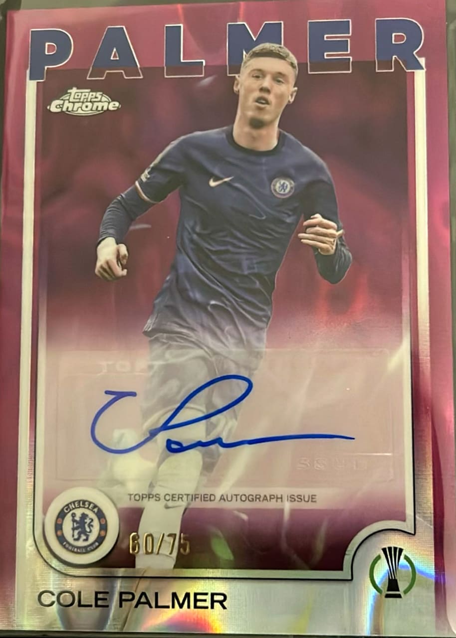 2024-25 Topps Chrome Base Autograph Cole Palmer · Numerada 60/75