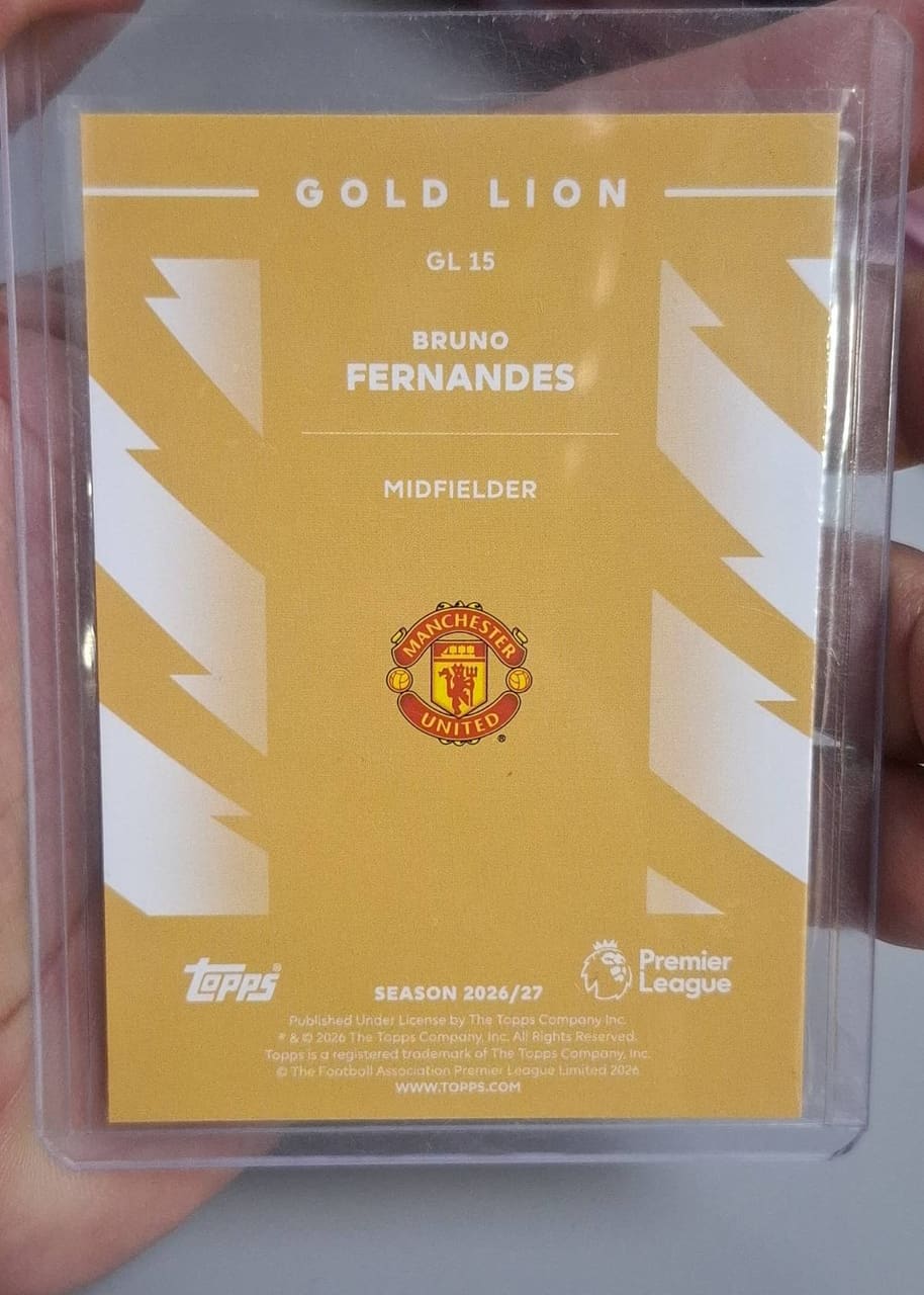 2026-27 Topps Gold Lion Bruno Fernandes, foto 2