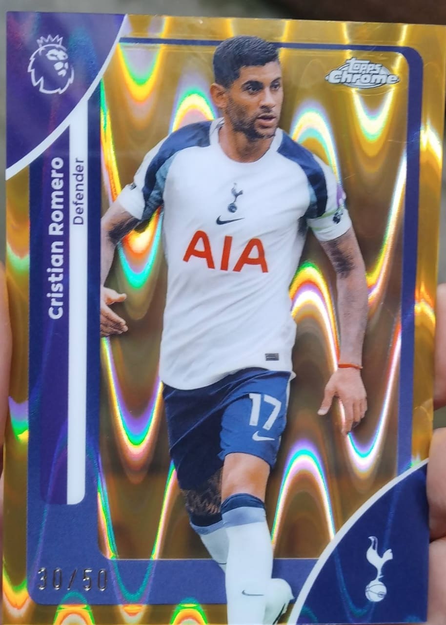 2026 Topps Chrome Premier League Cristian Romero · Numerada 2m 30/50