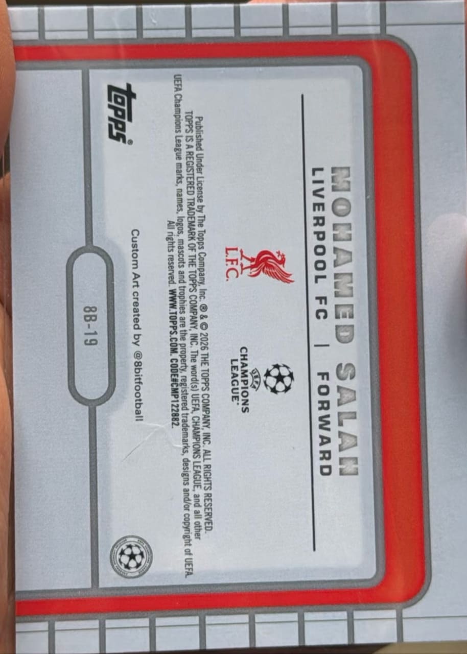 2026 Topps UEFA Champions League Mohamed Salah, foto 2