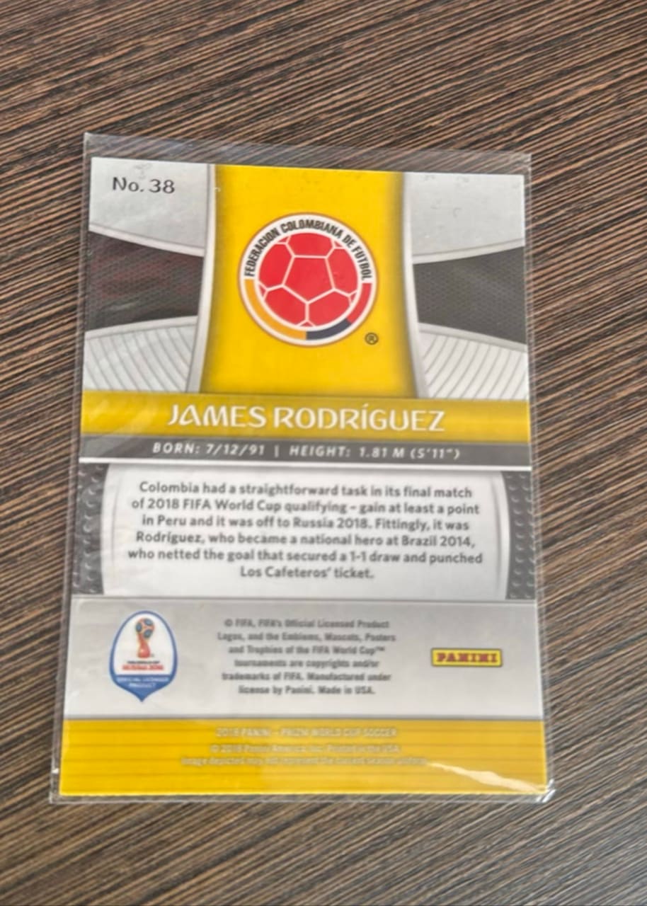 2018 Panini Prizm World Cup Soccer James Rodríguez, foto 2