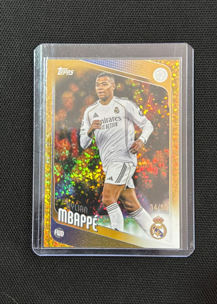 2026 Topps UEFA Champions League Kylian Mbappé · Numerada 34/50