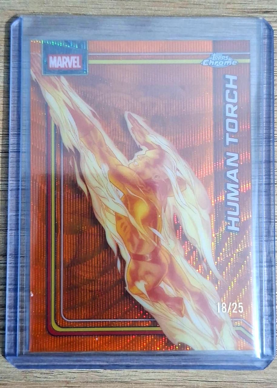 2023 Topps Chrome Marvel Human Torch · Numerada 18/25
