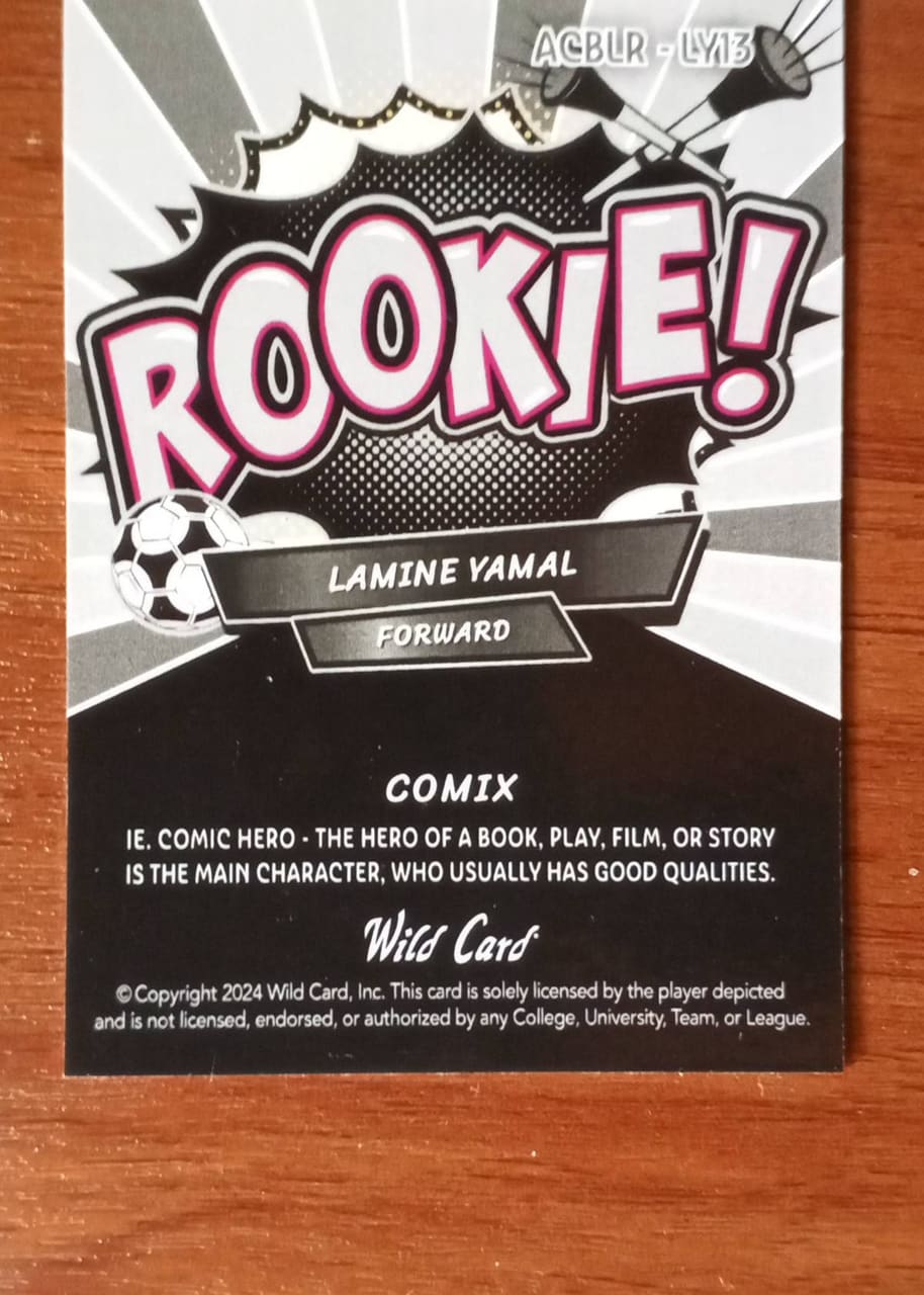 2024 Wild Card Comix Rookie Lamine Yamal · Numerada 7/7, foto 2