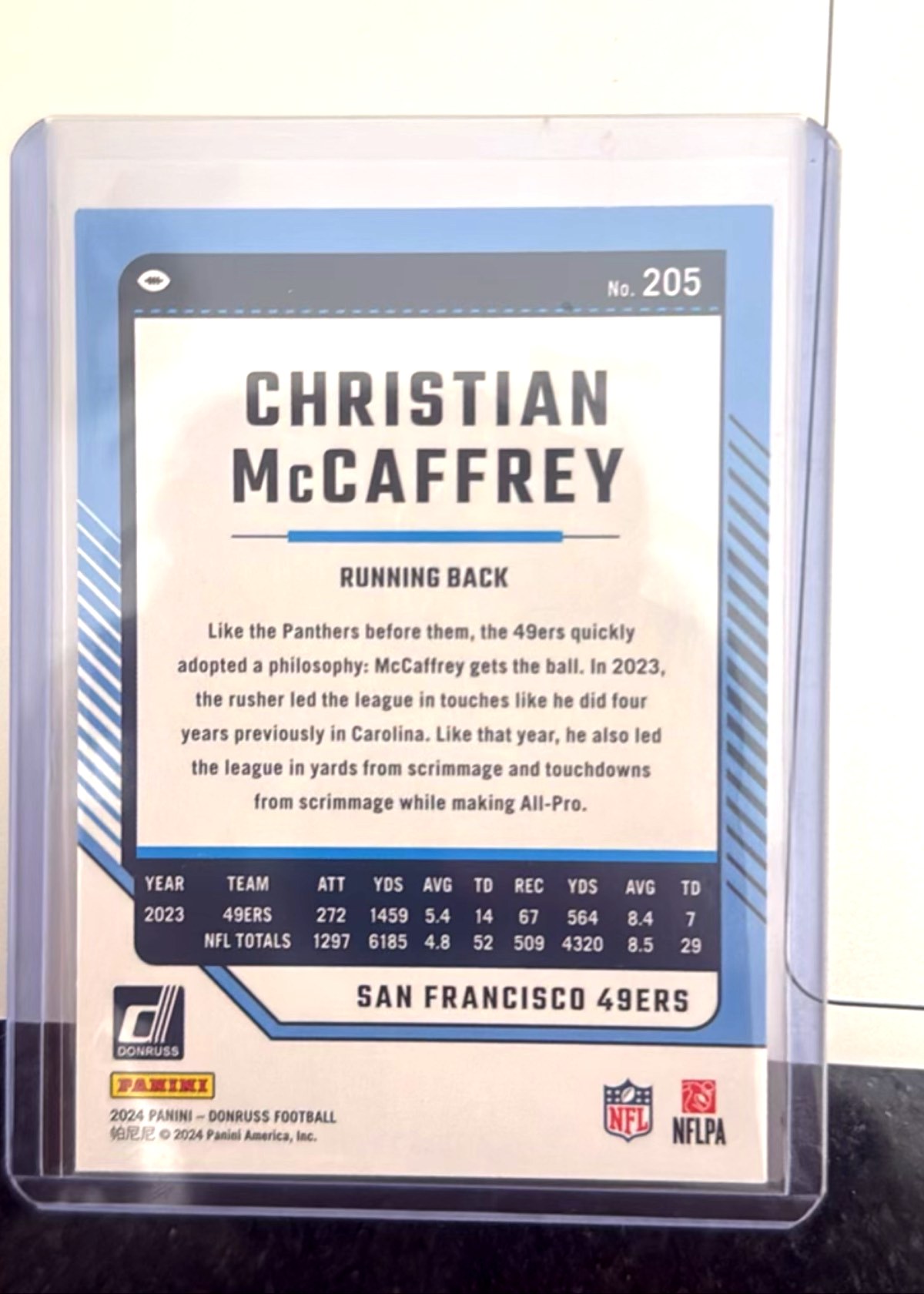 2024 Panini Donruss Football Christian McCaffrey, foto 2