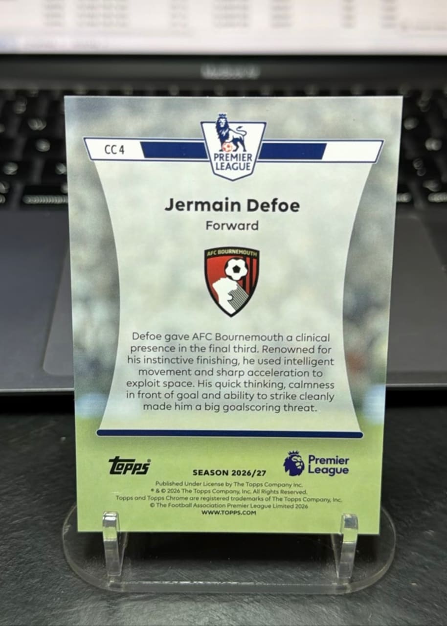 2026-27 Topps Chrome Premier League Classics Jermain Defoe, foto 2