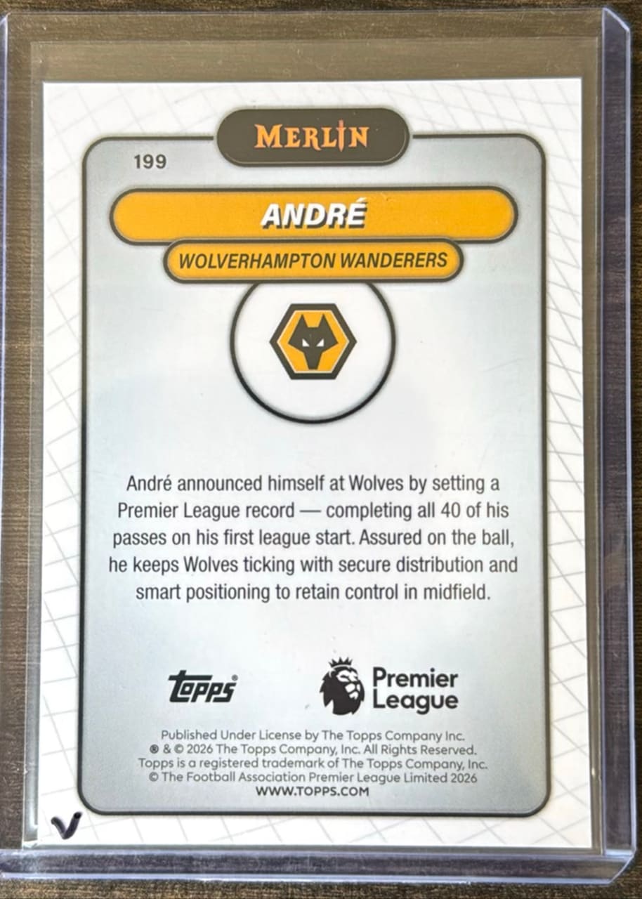 2026 Topps Merlin Premier League André, foto 2