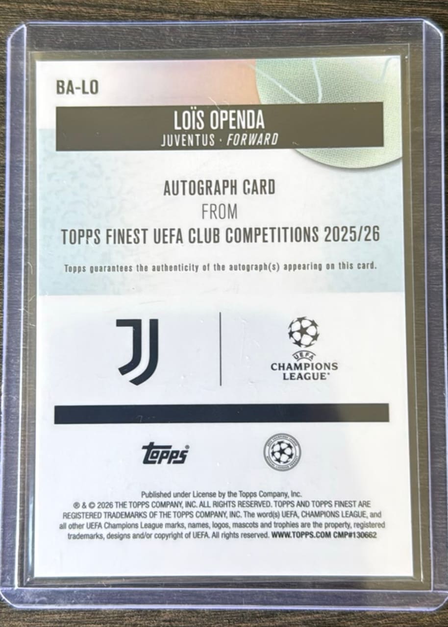 2025-26 Topps Finest UEFA Club Competitions Loís Openda, foto 2