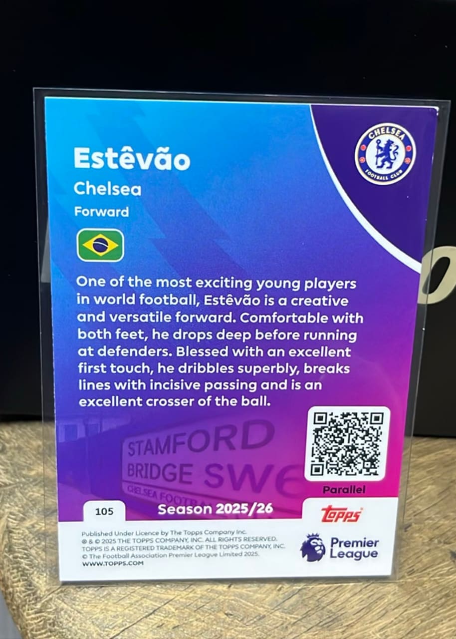 2025-26 Topps Premier League Estêvão, foto 2