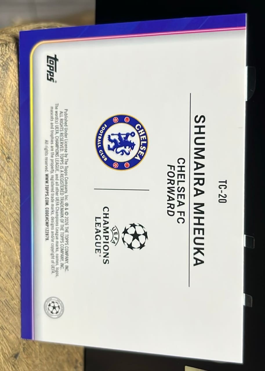 2023-24 Topps Chrome UEFA Champions League Shumaria Mheuka, foto 2