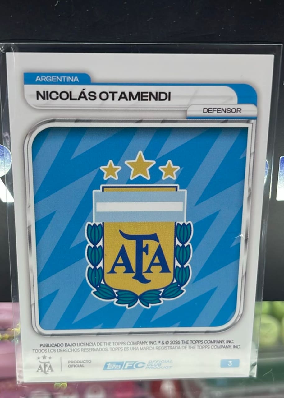 2026 Topps FIFA World Cup Nicolás Otamendi · Numerada 137/299, foto 2
