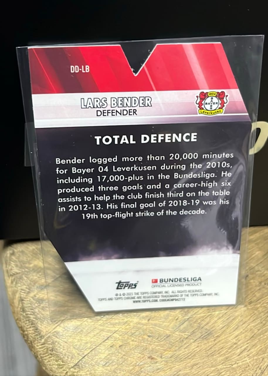 2021 Topps Chrome Bundesliga Lars Bender, foto 2