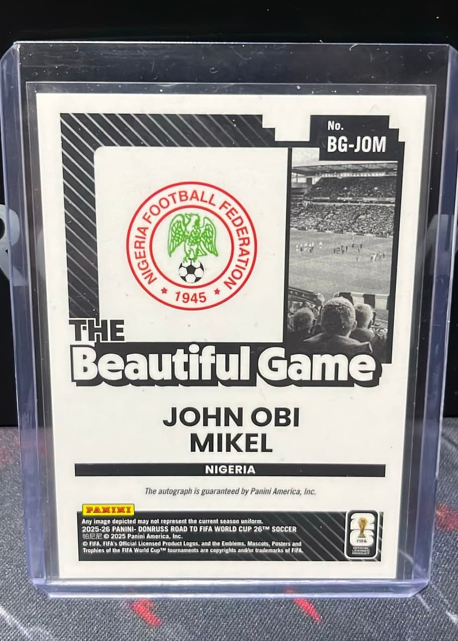 2025-26 Panini The Beautiful Game Road to FIFA World Cup Soccer John Obi Mikel, foto 2