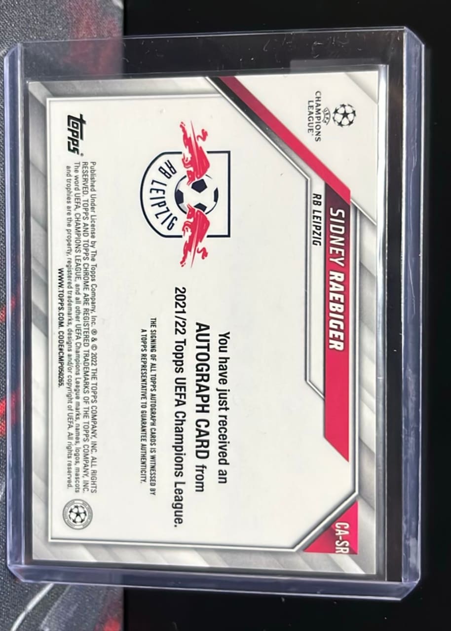 2021-22 Topps Chrome UEFA Champions League Sidney Raebiger, foto 2