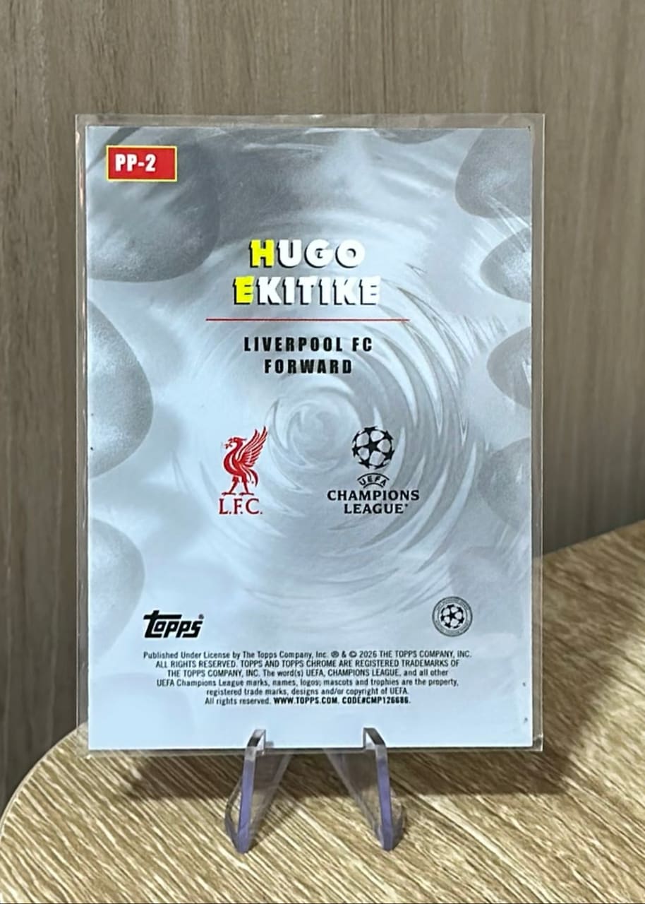 2025-26 Topps Chrome UEFA Club Competitions #PP-2 Hugo Ekitike Power Players, foto 2