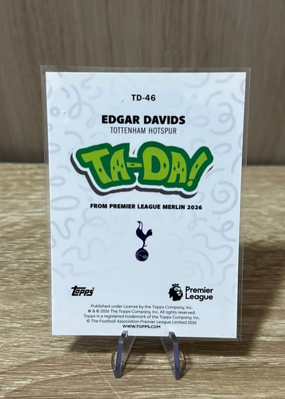 Topps Premier League Merlin 2026 Edgar Davids Tottenham Hotspur #TD-46 TA-DA!, foto 2