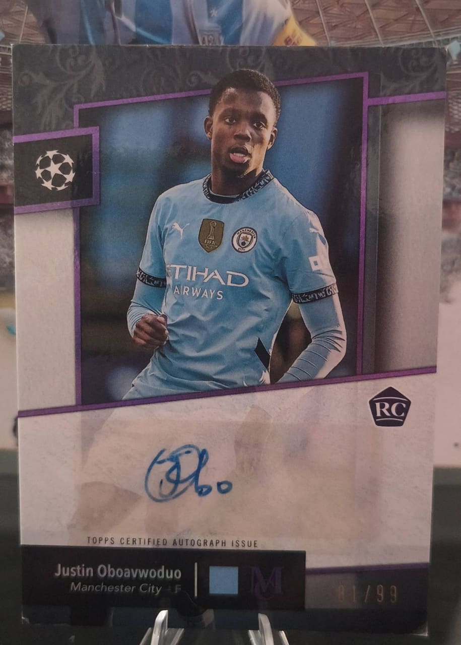 2024-25 Topps UEFA Club Competitions Justin Oboawoduo · Numerada 1/99