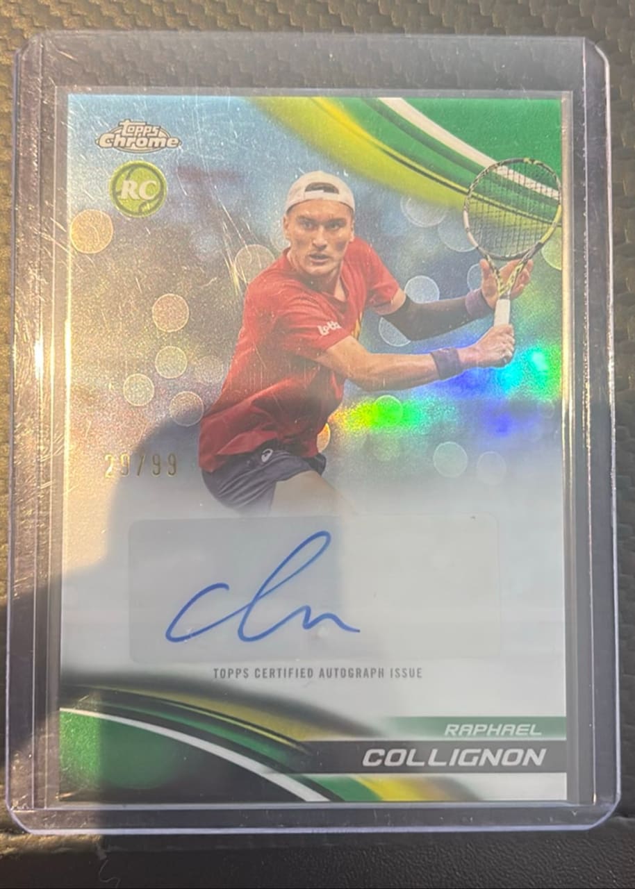 2025 Topps Chrome Tennis Raphael Collignon · Numerada 29/99