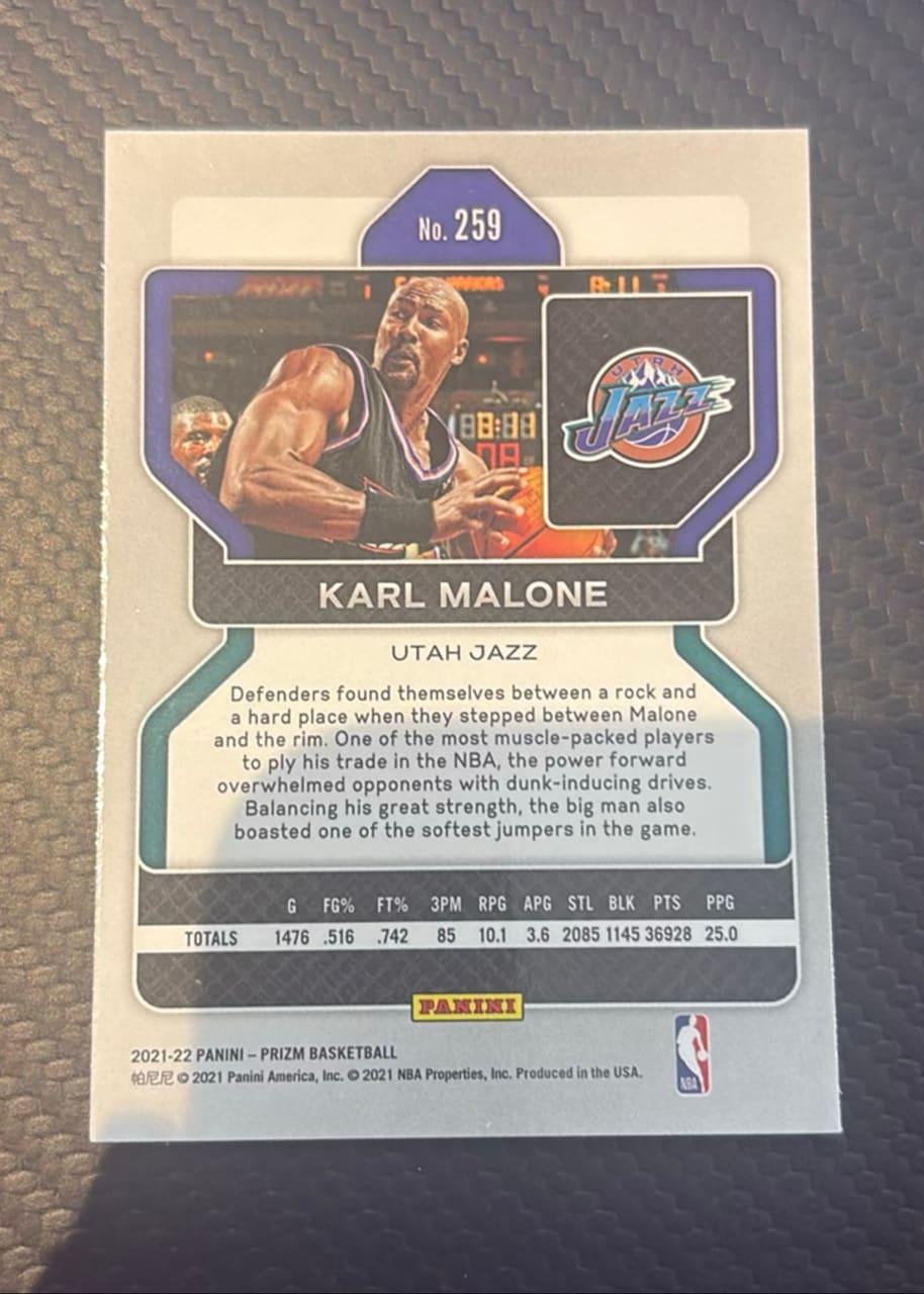 2021-22 Panini Prizm Basketball Karl Malone, foto 2