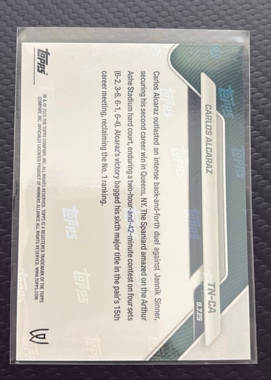 2025 Topps Now Tennis Carlos Alcaraz, foto 2