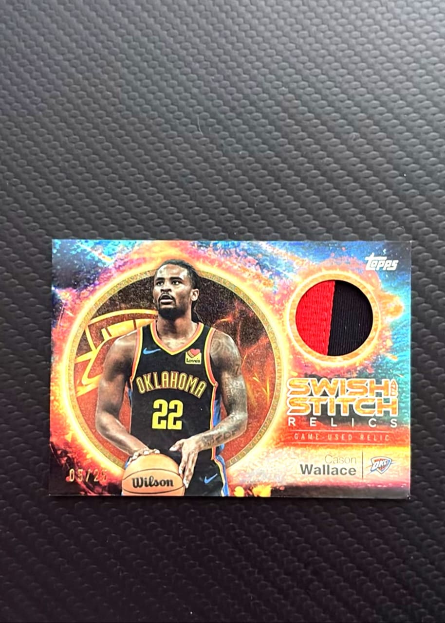 2025 Topps Swish Stitch Relics Cason Wallace · Numerada 05/25