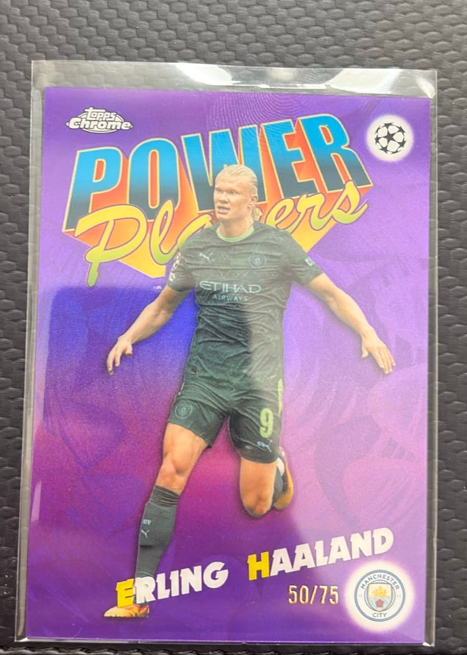 2026 Topps Chrome Power Players Erling Haaland · Numerada 50/75