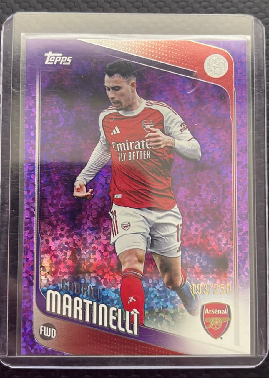 2025 Topps UEFA Champions League Gabriel Martinelli · Numerada 193/250
