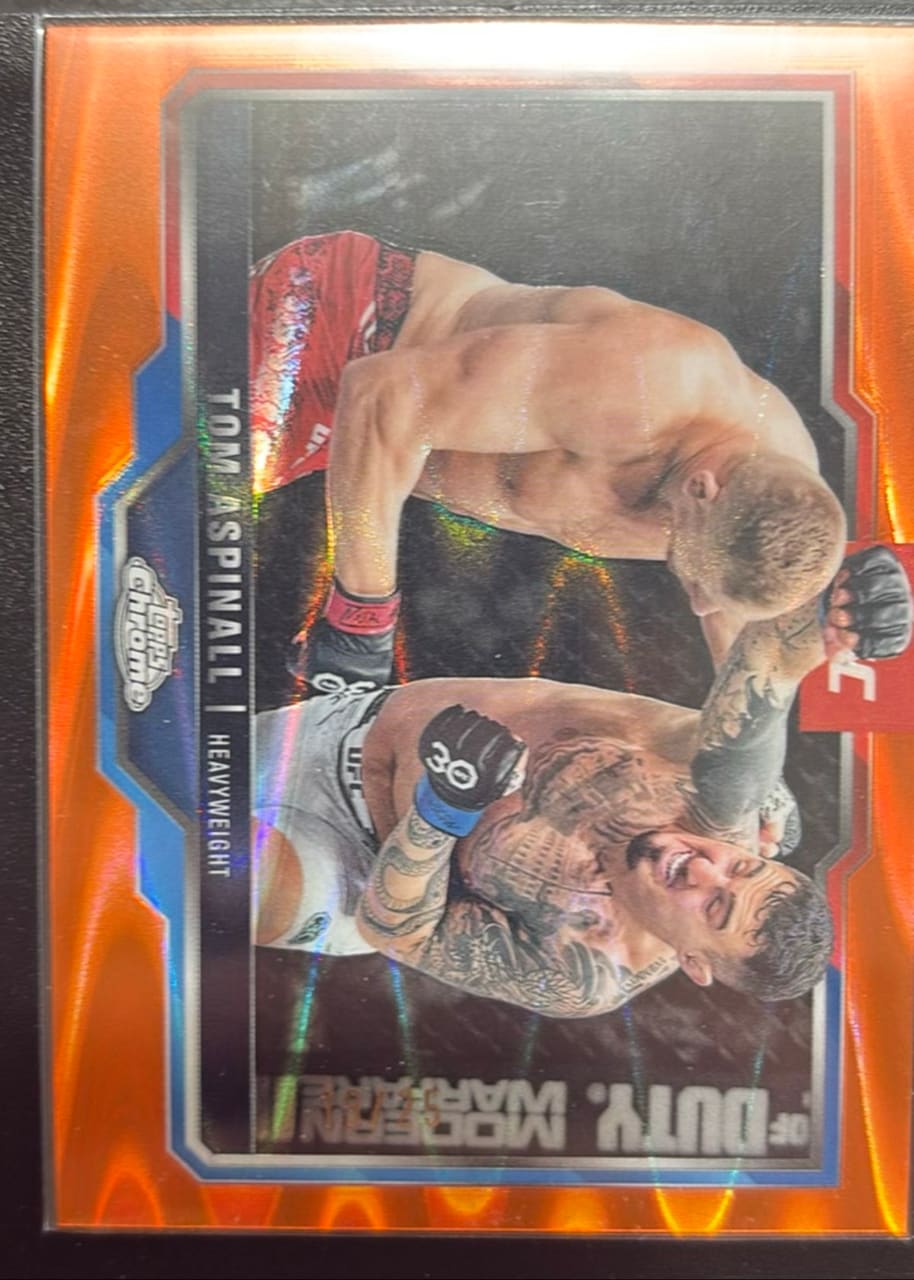 2025 Topps UFC Tom Aspinall Orange Parallel numerada 19/25