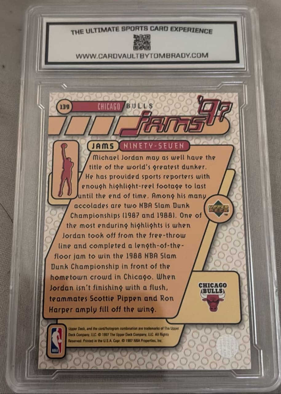 1997 Upper Deck Jams Ninety-Seven Michael Jordan, foto 2