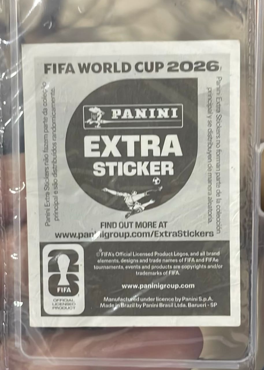 2026 Panini FIFA World Cup 2026 Extra Sticker Oro de Vinícius Júnior, foto 2