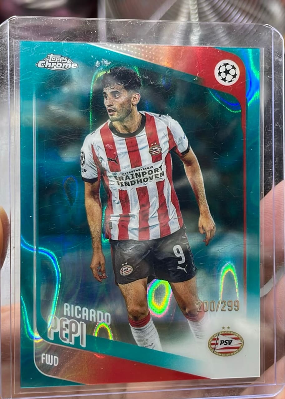2026 Topps Chrome UEFA Champions League Ricardo Pepi · Numerada 200/299
