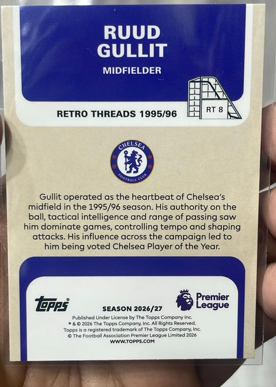 2026-27 Topps Retro Threads 1995/96 Ruud Gullit, foto 2