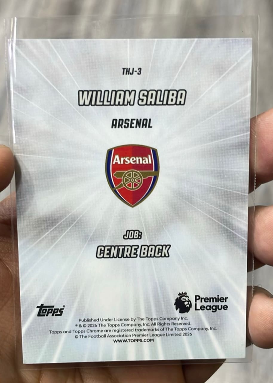 2026 Topps Chrome Premier League William Saliba, foto 2