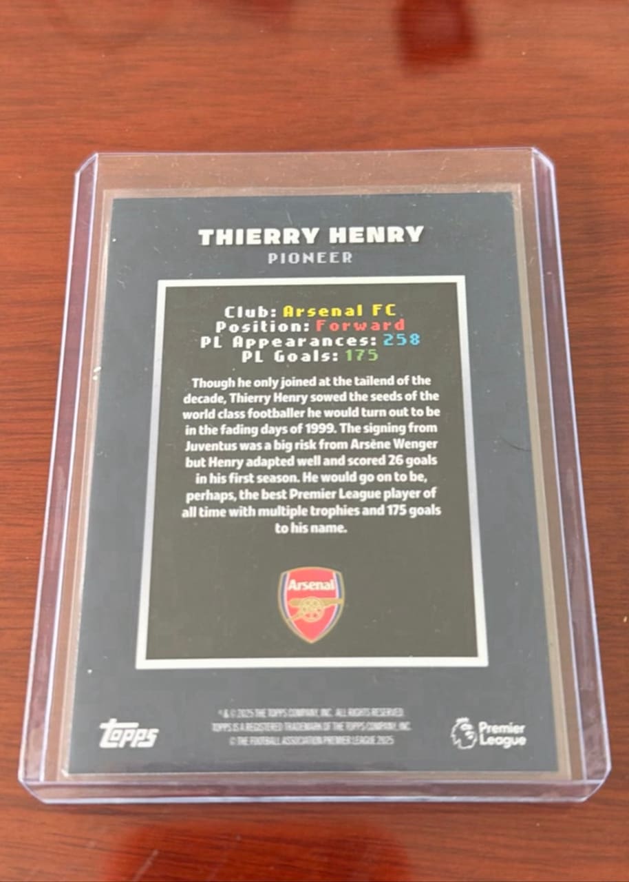 1999 Topps Dreamcast Thierry Henry, foto 2