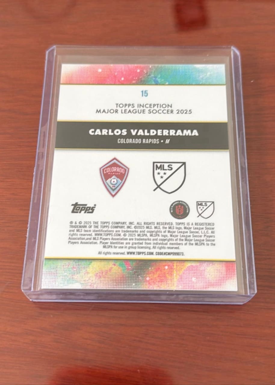 2025 Topps Inception Major League Soccer 2025 Carlos Valderrama, foto 2
