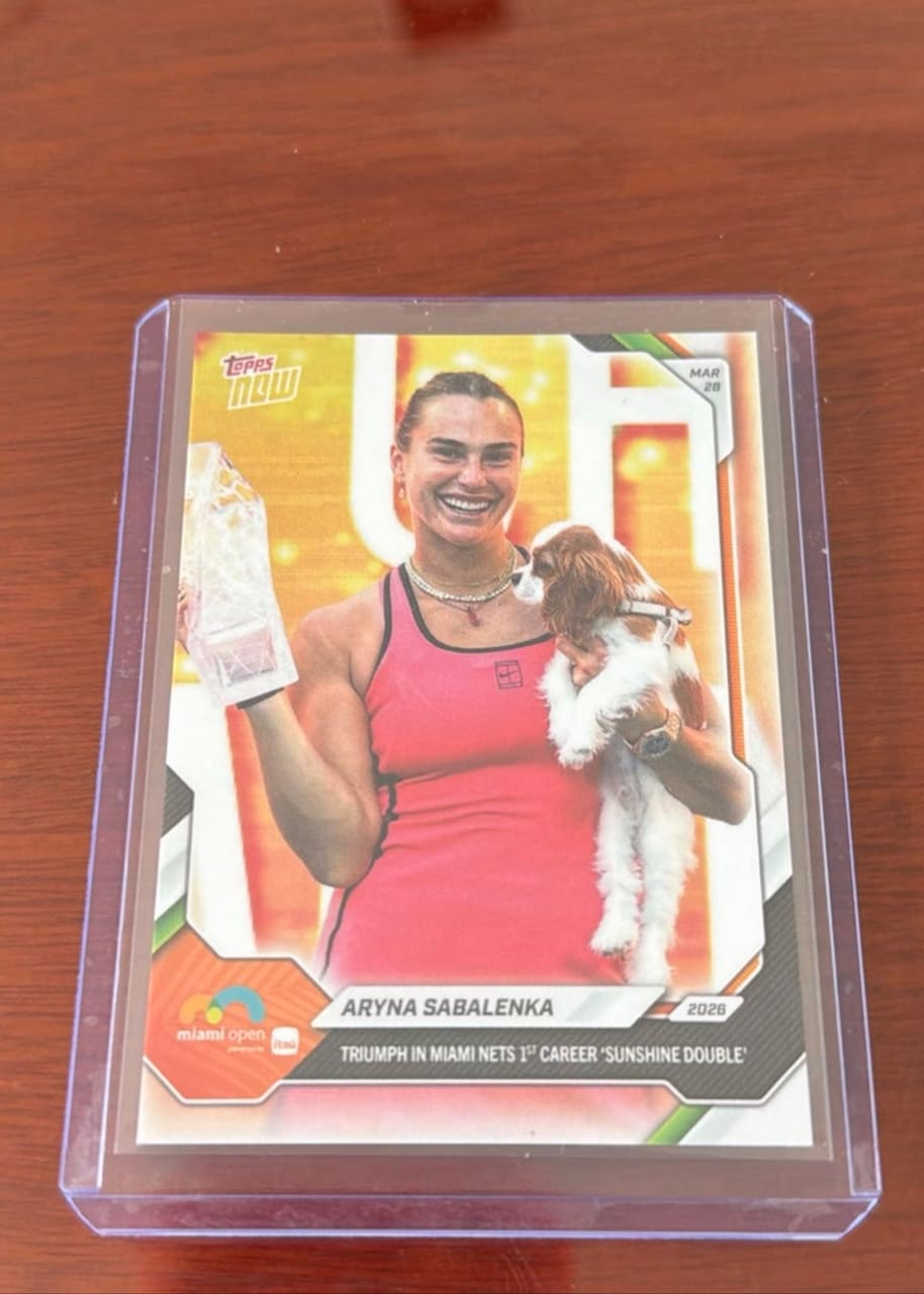 Aryna Sabalneka Topps Now sunshine Double